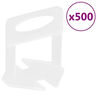 vidaXL Système de nivellement de carrelage 250 cales 500 clips 1
