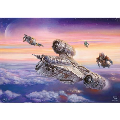 Puzzle 1000 pièces Schmidt - Thomas Kinkade : Le Mandalorien, L'Escorte