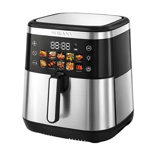 Friteuse &agrave; Air Chaud 13L 2600W avec Ecran Tactile Cuisson Rapide Noir / Argent
