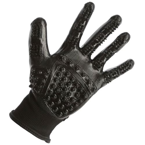 Comparer les prix de Kerbl Gants de massage et de nettoyage M Noir