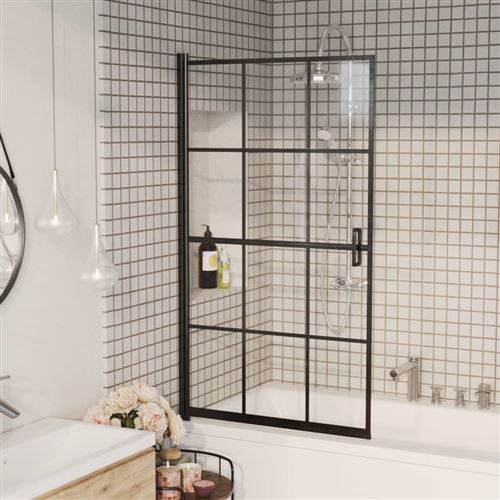 Pannello Per Box Doccia In Esg 80x140 Cm Nero - Vidaxl