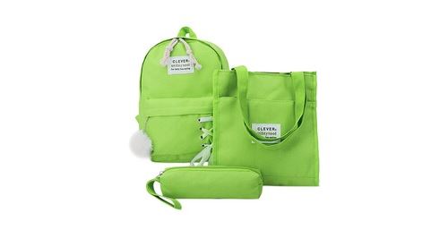 Sac à dos pour enfants élèves sac d'école sac à crayons tutoriel sac à main sac à dos 3 pièces - vert