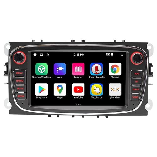 Autoradio 7 Pouces Android Navigation Bluetooth RDS Radio HD 2+32G Noir Noir YONIS