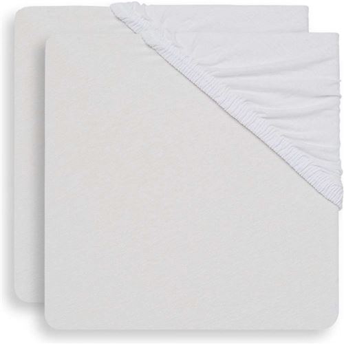 Drap housse blanc 60x120 cm coton polyester - jollein