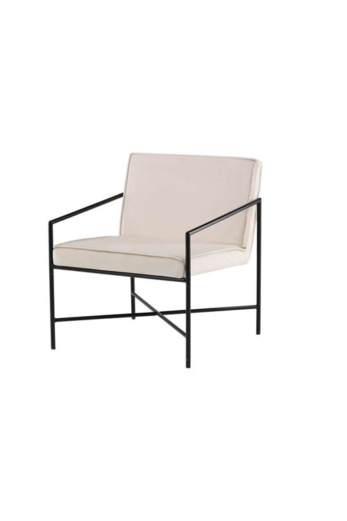 Paris Prix Beige Fauteuil Design Velours - Image 2