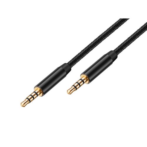 Non Communiqué Noir Câble Audio 3,5Mm Avec Connecteurs Plaqués Or En Nylon Tressé 10M Avizar