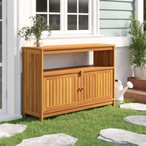 Non Communiqué Marron Table Console De Jardin 110X35x75 Cm Bois Massif D Acacia