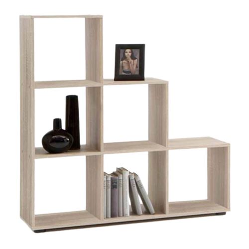 Non Communiqué Beige Étagère 6 Cases Design "Gaman" 108Cm Chêne - Image 1
