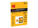 Kodak - Carte mémoire flash (adaptateur microSDHC - SD inclus(e)) - 32 Go - UHS Class 1 / Class10 - 580x - microSDHC UHS-I