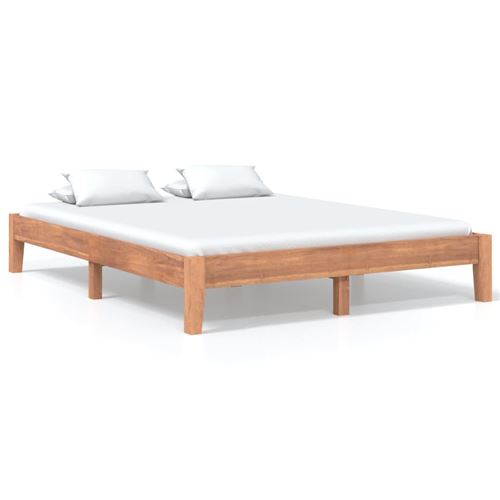 vidaXL Cadre de lit Bois de teck massif 160x200 cm