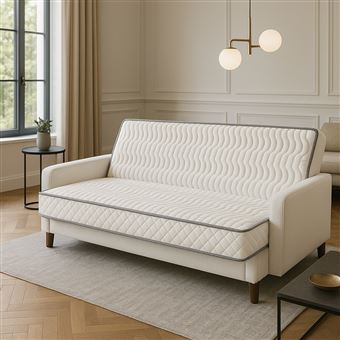 Matelas 140x190 cm Ferme Pour tous Clic Clac x 16 cm + Oreiller Visco - Ressorts Premium + memoire de forme - Dim Assise 70 cm - 5 zones de Confort - Haute Resilience - Hypoallergenique - 1