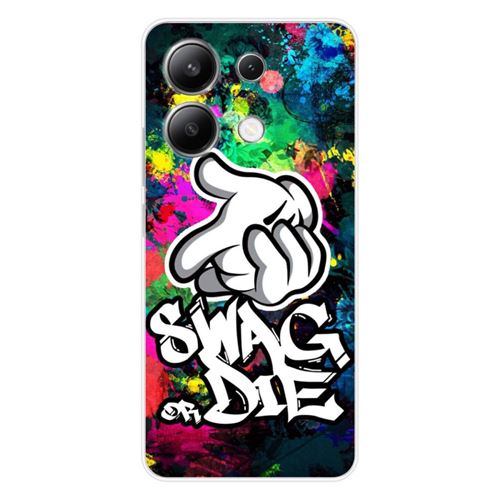 Coque en silicone imprimée compatible Xiaomi Redmi Note 13 4G Swag or die