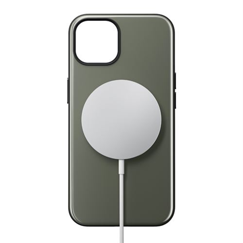 Coque pour iPhone 13 Soft-touch Compatible MagSafe Métal Nomad Vert