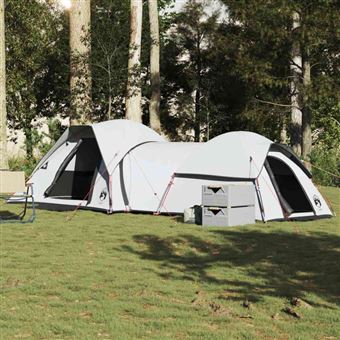 Tente Gonflable Pour 4-6 Personnes - Imperméable, Avec Pompe, Lucarne, Fenêtres Moustiquaires - 300x210x197 Cm - 9