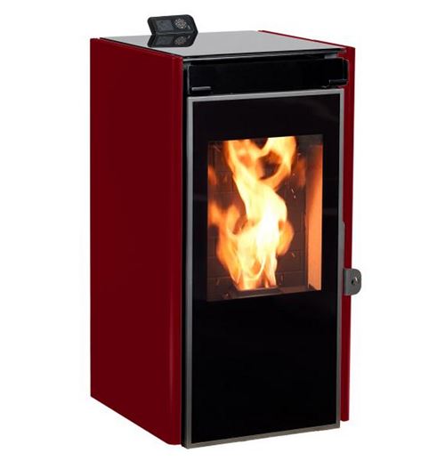  ecoforest - po&ecirc;le &agrave; granul&eacute;s de bois 7.5kw bordeaux/noir - 20911 