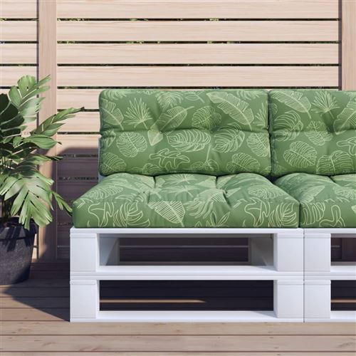 VIDAXL - Coussin de Palette - Lot de 2 - Motif Feuilles - Image 3