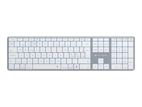 Non Communiqué Clair/Gris Targus Hyperspace - Clavier - Full Size - Rétroéé - Sans Fil - Bluetooth 5.0 - Qwerty - Nordique - Sidéral