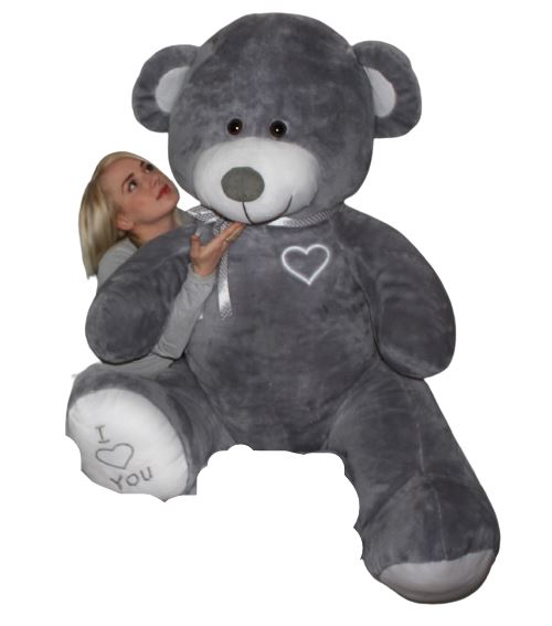 Nounours Teddy Bear 190cm gris