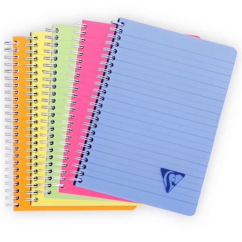 Clairefontaine Cahiers à reliure spiralée 90 Feuilles à réglure 5 pcs