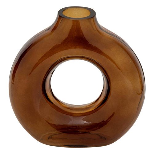 Atmosphera Vase Rond En Verre - Ambre - Image 3