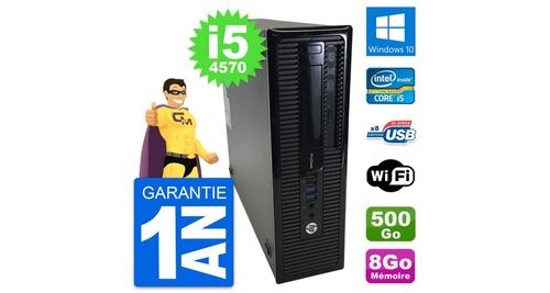 PC HP Prodesk 400 G1 Sff Intel i5-4570 Ram 8Go Disque Dur 500Go Windows 10 WiFi