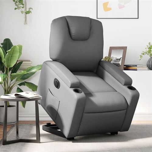 Vidaxl Gris Stoel Électrique Similicuir - Image 2