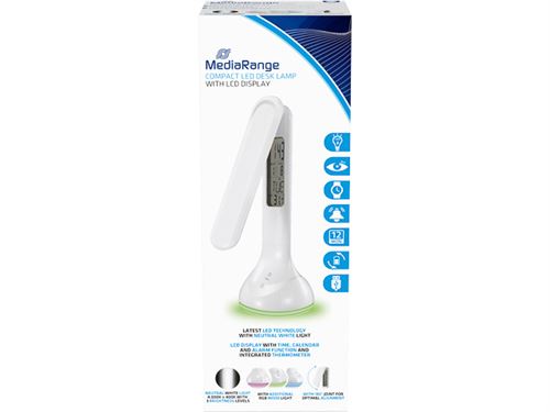 Lampe de bureau MediaRange Compact LED blanche
