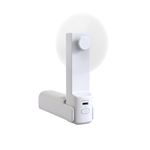 Ventilateur Portable 3 en 1 Powerbank LED Compact et Léger Muvit Blanc