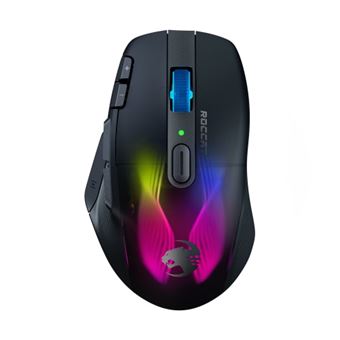 ROCCAT Kone XP Air - Souris - optique - 10 boutons - sans fil, filaire - Bluetooth, 2.4 GHz - récepteur sans fil USB - noir cendre