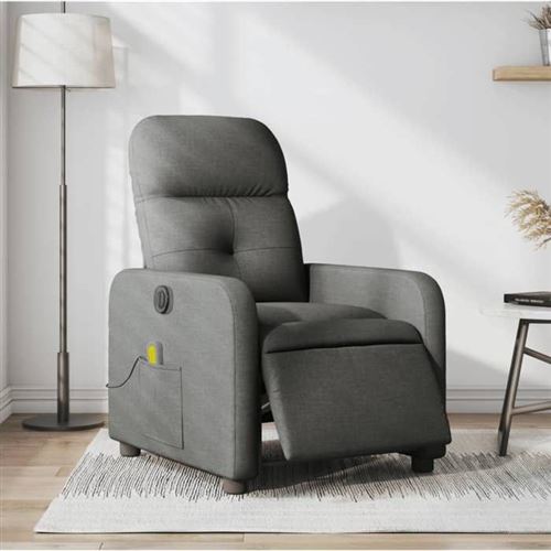 vidaXL - Fauteuil de relaxation - Massage électrique - Gris - Image 3