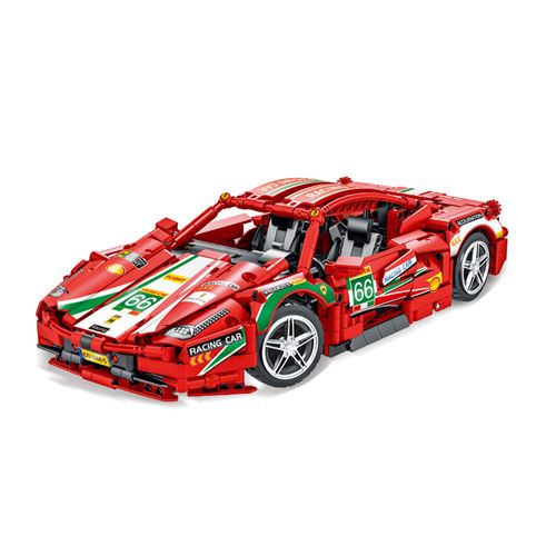 Blocs de construction MORK 023002 458 Italia GT2 Voiture de sport Rouge 1328 pièces