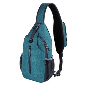 Sacoche Bandoulière Légère Pour Homme Et Femme – Polyester Noir, Ceinture Réglable – Idéale Pour Voyage, Sport, Quotidien - 2