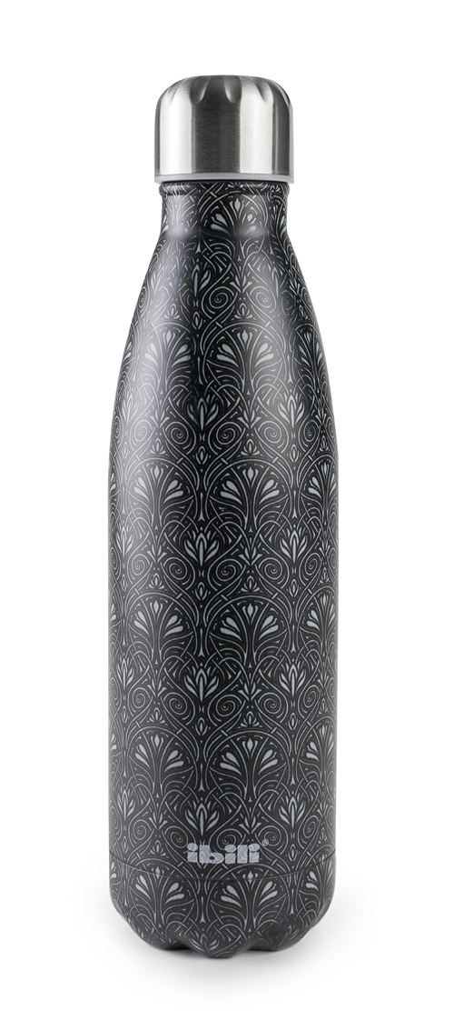 bouteille isotherme double paroi baroque black 500 ml