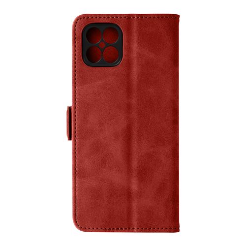 Étui pour Honor X8 Portefeuille Double languette magnétique Fonction Support Avizar rouge