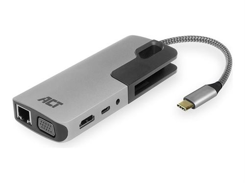 ACT - Station d'accueil - USB-C 3.2 Gen 1 - VGA, HDMI - GigE