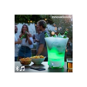 Seau à Glace LED 6 Litres - Changement De Couleur Automatique - Portable Pour Bière, Vin, Champagne - Piles AA Non Incluses