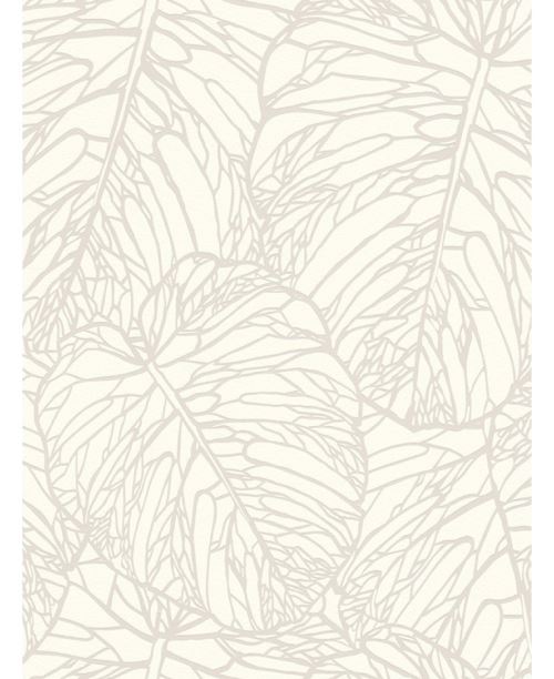 Feuille de papier peint blanc et argent Rasch 609325