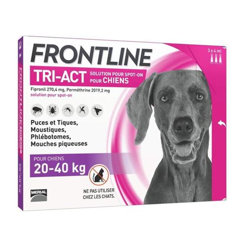 Meilleurs prix pour FRONTLINE TRI-ACT 20-40kg - 3 pipettes