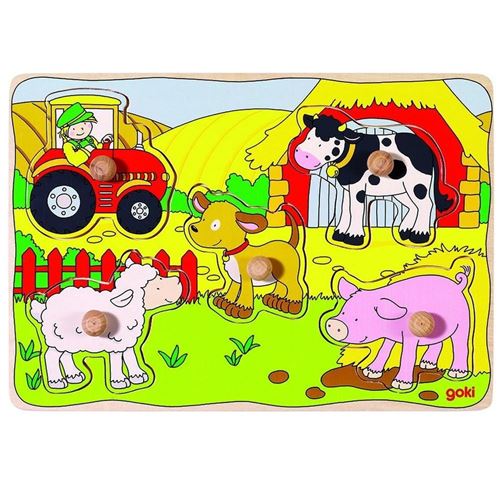 Puzzle À Encastrement En Bois La Ferme