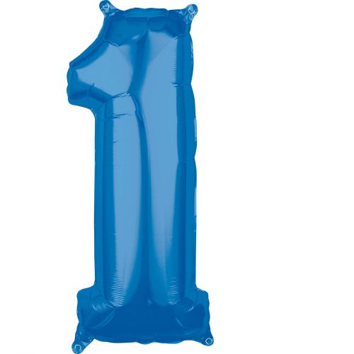 Amscan ballon d'aluminium numéro 1 51 x 66 cm bleu