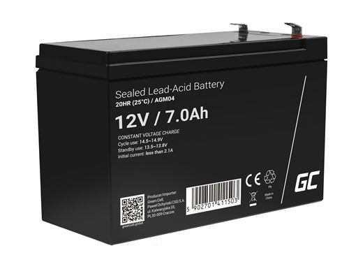 Green Cell AGM Batterie au plombb 12V 7Ah