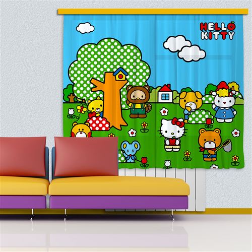 Voilage Hello Kitty Jardin Sanrio