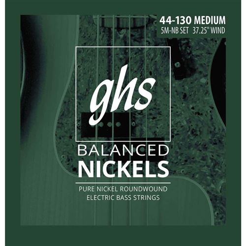 GHS 5M-NB - Jeu de 5 cordes guitare basse - Balanced Nickel - Medium 44-130