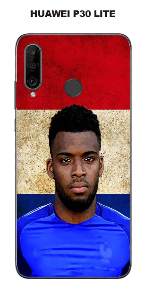 Coque Huawei P30 Lite design Thomas Lemar et drapeau