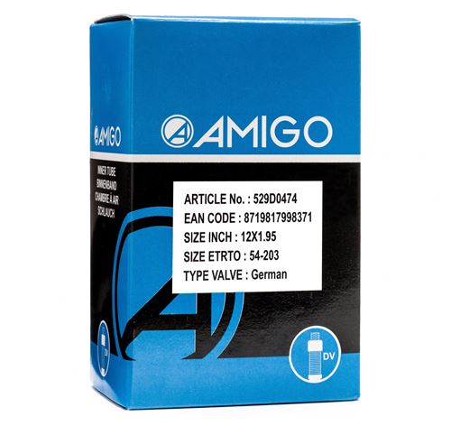 AMIGO Tube intérieur 12 x 1,95 (54-203) DV 45 mm