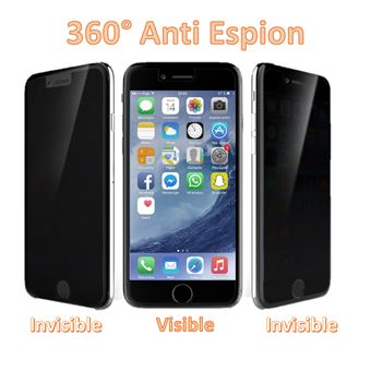 Verre Trempe pour iPhone XR - Film Noir Anti Espion Vitre Protection Ecran  [Phonillico®] - Protection d'écran pour smartphone - Achat & prix