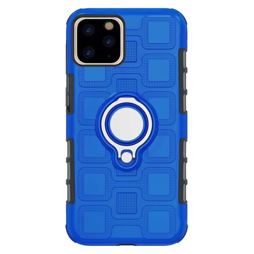 Coque antichoc avec support de bague pour Apple iPhone 11 Pro Max 6.5 - Bleu foncé