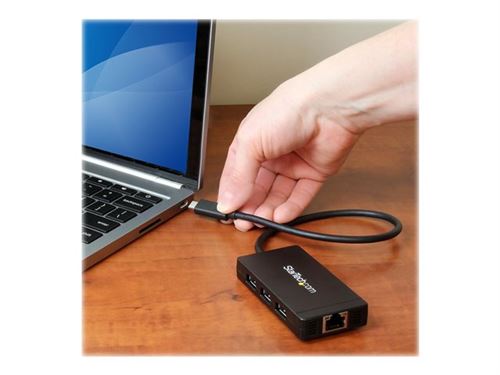 Concentrateur Hub USB 2.0 1x10 avec alimentation et câble USB