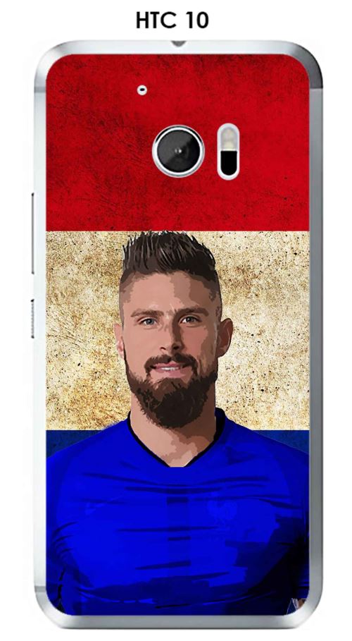 Coque HTC 10 design Giroud & Drapeaux