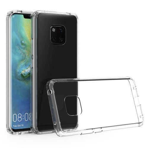 Coque Souple en Gel Silicone pour Huawei Mate 20 Pro Carbone effet Brossé - Transparent